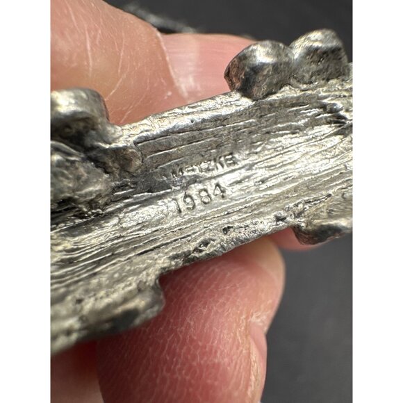 Vintage Metzke 1984 Pewter Miniature Train Set 6-Piece Decorative Collectible Bi - Picture 9 of 10